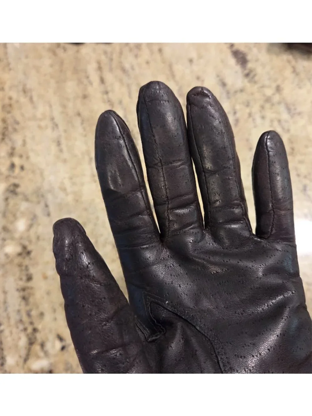 Vintage Womens Size S 6.5 Brown Leather Lined Gloves Fownes